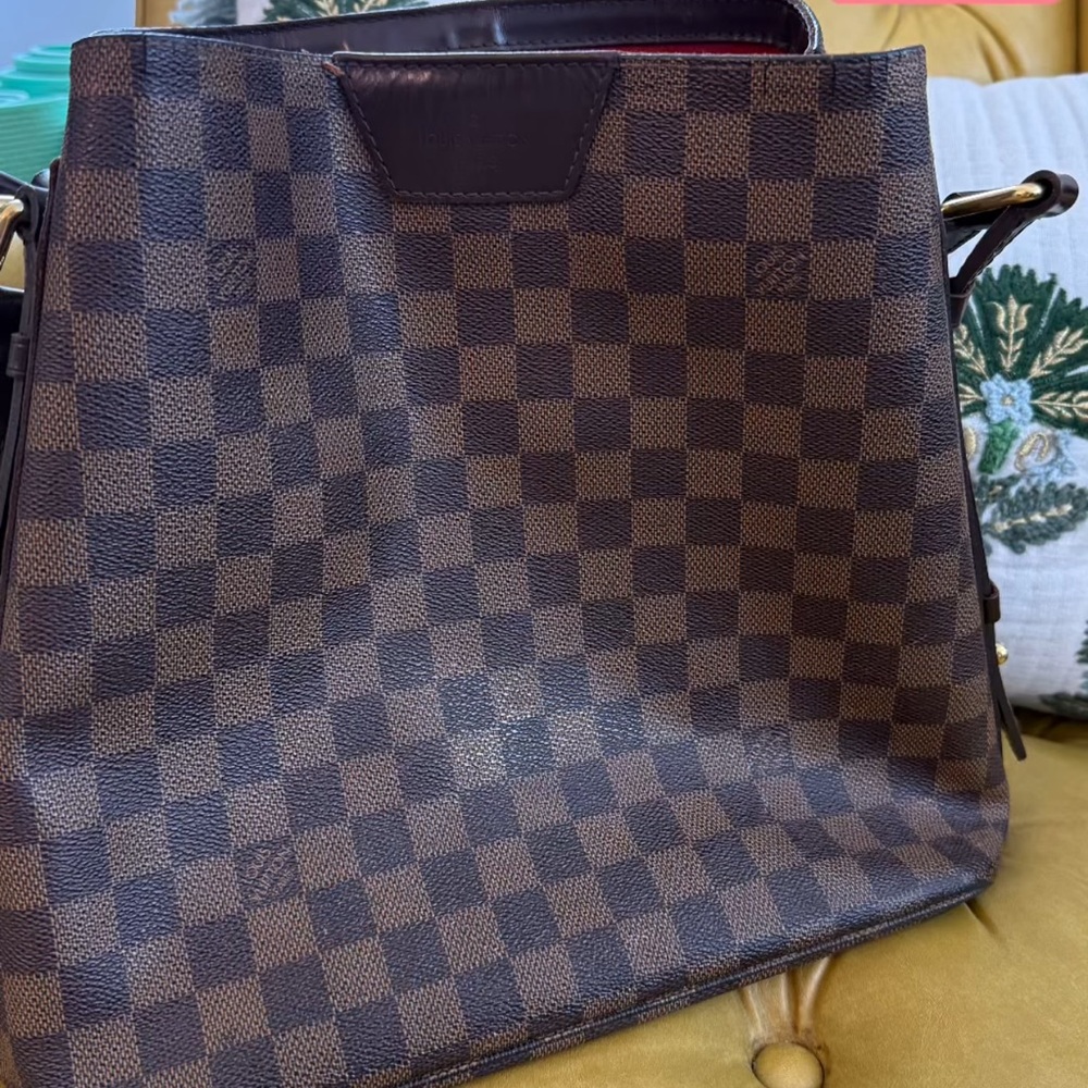 Louis Vuitton Damier Ebene Cabas Rivington Brown Tote